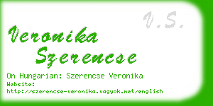 veronika szerencse business card